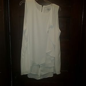 White flowy sleeveless top